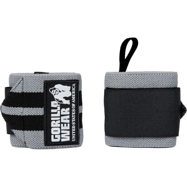 Gorilla Wear Wrist Wraps Pro - One Size - Fitness Handschoenen - Krachttraining - Crossfit Handschoenen - Grey