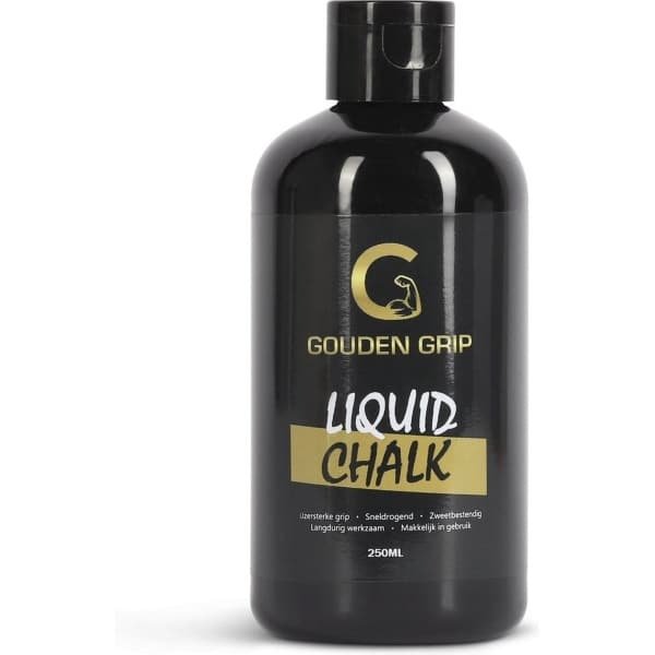 Gouden Grip Liquid Chalk 250ml + GRATIS Griptraining E-book - Vloeibaar Magnesium - Krijt - Kalk - Crossfit - Klimmen - Boulderen -