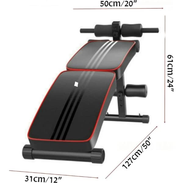 Gran Vida® - Opvouwbare Trainingsbank - Verstelbare Hoogte - Buikspier- en Krachttraining - 250 kg Draagkracht - Compact Ontwerp