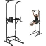 Gran Vida® - Pull-up Rack - Verstelbare Hoogte - Krachttraining - Calisthenics - Stevige Constructie - tot 200 kg - Pull-ups, Dips, Leg Raises - Zwart
