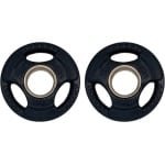 Gym Masters - halterschijf 1,25 kg - bumper plates - vloerbeschermend - PREMIUM - 2 stuks halterschijven - set gewichten 1,25 kg - halter gewichten - halterschijven 50 mm - fitness gewichten - gewichten set - crossfit