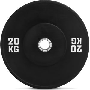 Gym Masters - halterschijf 20 kg - bumper plates - vloerbeschermend - PREMIUM - halterschijven - 1 stuk gewicht 20 kg - halter gewichten - halterschijven 50 mm - fitness gewichten - gewichten set - crossfit