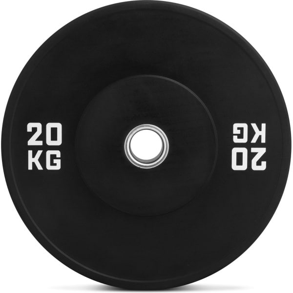 Gym Masters - halterschijf 20 kg - bumper plates - vloerbeschermend - PREMIUM - halterschijven - 1 stuk gewicht 20 kg - halter gewichten - halterschijven 50 mm - fitness gewichten - gewichten set - crossfit