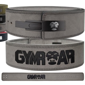 Gymroar Lifting Belt - Powerlift Riem - Lever Belt - Fast Clip Sluiting - Powerlifting - Crossfit - Bodybuilding - Deadlift - Squat - 10MM - Grijs - XS