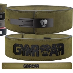 Gymroar Lifting Belt - Powerlift Riem - Lever Belt - Fast Clip Sluiting - Powerlifting - Crossfit - Bodybuilding - Deadlift - Squat - 10MM - Groen - S