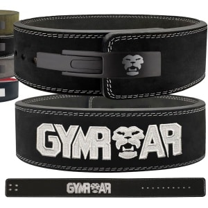 Gymroar Lifting Belt - Powerlift Riem - Lever Belt - Fast Clip Sluiting - Powerlifting - Crossfit - Bodybuilding - Deadlift - Squat - 10MM - Zwart - XS