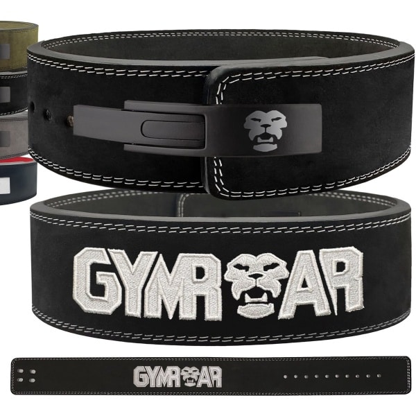 Gymroar Lifting Belt - Powerlift Riem - Lever Belt - Fast Clip Sluiting - Powerlifting - Crossfit - Bodybuilding - Deadlift - Squat - 10MM - Zwart - XS