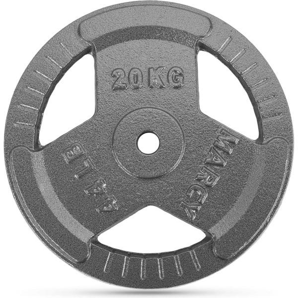 Gymtek® Halterschijf - 20 kg gewichten, ⌀30 mm - Halterschijven, Krachttraining, Home Gym, Fitness
