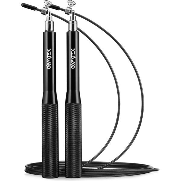 Gymtek® Springtouw - Verstelbaar 285cm Staalkoord - Speed Rope, Springtouw voor Volwassenen - Fitness, Training, Sportschool, Crossfit, Cardio