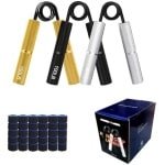 Handgrijper Set voor Gripkracht Training, 50/100/150 lbs (≈23/46/68kg) met Spons Cover, Polsversterker voor Spieropbouw en Krachttraining