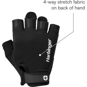 Harbinger Pro Gloves - Fitness Handschoenen Heren & Dames - Licht & Flexibel - XL - Unisex - Zwart - Gym & Crossfit Training - Krachttraining