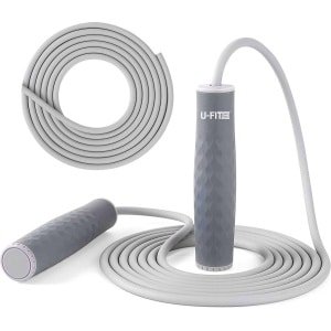 Heavy Springtouw met extra touw - 450g Weighted Jump Rope - 7mm PVC rope - Volwassenen - Crossfit - Fitness - Skipping Rope - Jump Rope - Verstelbaar - Speedrope - Siliconen - ufitone
