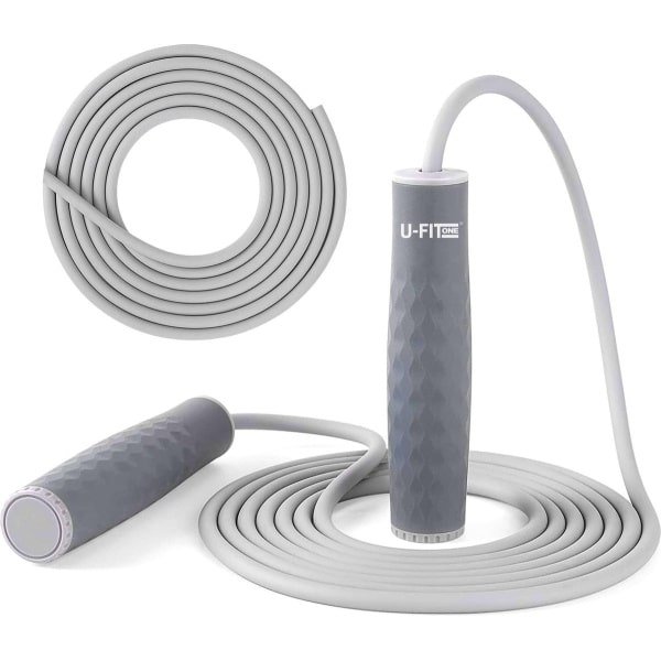 Heavy Springtouw met extra touw - 450g Weighted Jump Rope - 7mm PVC rope - Volwassenen - Crossfit - Fitness - Skipping Rope - Jump Rope - Verstelbaar - Speedrope - Siliconen - ufitone