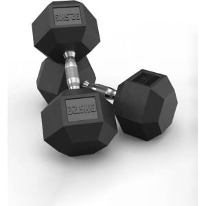 Hex Rubber Dumbbells 32.5kg (set) - Hex Rubber Dumbbells - Set van 32.5kg voor Gevorderde Krachttraining