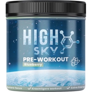 Highsky Pre Workout - Bosbes/Blueberry Smaak - Energie voor Training - Pre-Workout - 300 gram - 30 Servings