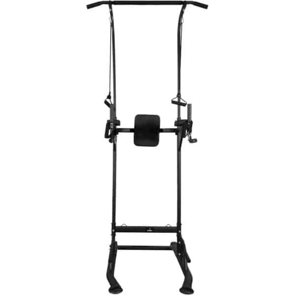 Home Of Tools And Gadgets-Krachtstation - Multifunctioneel trainingsrek - Power tower met Pull up bar - Fitness apparaat krachttraining - Anti-slip handvaten - Zwart