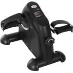 Hometrainer - Opvouwbaar - Mini Fietsapparaat - Fitness - Fietstrainer met LCD-display - metaal - zwart 39 x 40 x 31 cm