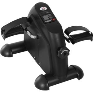 Hometrainer - Opvouwbaar - Mini Fietsapparaat - Fitness - Fietstrainer met LCD-display - metaal - zwart 39 x 40 x 31 cm