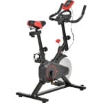 Hometrainer met LCD-display - Hometrainer fiets - Fietstrainer - Hartslagmeter - Traploze weerstand - Zwart - 85 x 46 x 114 cm