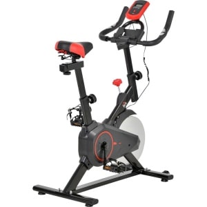 Hometrainer met LCD-display - Hometrainer fiets - Fietstrainer - Hartslagmeter - Traploze weerstand - Zwart - 85 x 46 x 114 cm
