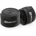 Hop-Sport Boksbandages 4 m Katoen - Zwart Handwraps met Klittenbandsluiting voor Bescherming van Handen en Polsen - Geschikt voor Boksen, Kickboksen, MMA, Muay Thai en Krachttraining