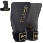 Iron Grip Crossfit grips - No chalk / geen magnesium nodig - Zwart - One size - Voor Crossfit & Gymastics - No Chalk - Ultra Sticky Fingerless CrossFit Grips - Grips Zonder Gaten - Leertjes - Grips Vingerloos