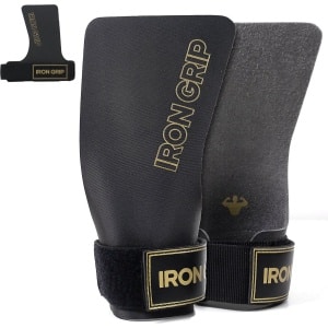 Iron Grip Crossfit grips - No chalk / geen magnesium nodig - Zwart - One size - Voor Crossfit & Gymastics - No Chalk - Ultra Sticky Fingerless CrossFit Grips - Grips Zonder Gaten - Leertjes - Grips Vingerloos