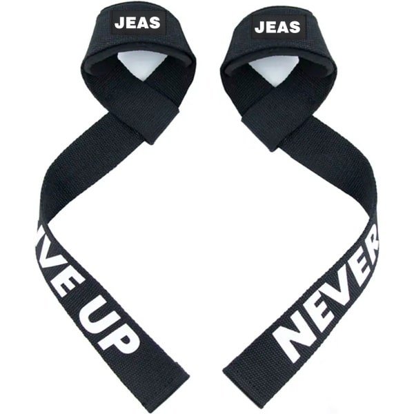 Jeas - Lifting Straps - Powerlifting - Fitness - Krachttraining - Zwart
