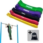 KRAKEN Power Bands | Weerstandsbanden | 5-Set Fitness Resistance Bands | Compleet Pull up Pack Elastiek Fitness Banden | Sport Elastieken | Fitnessbands | Calisthenics en Crossfit | Powerlifting banden voor Full Body Workout | incl GRATIS Draagtas