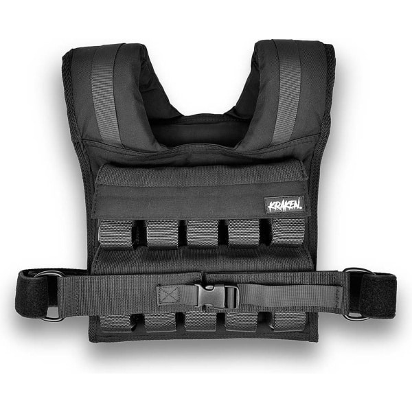 KRAKEN Premium 20 KG Gewichtsvest | Weight Vest Verstelbaar in Gewichten | Adjustable Fitness Weighted Vest | Krachttraining, Crossfit, Calisthenics Trainingsvest 20KG | Tactical Weightvest Maximum Comfort | ideaal voor Thuis- en Gym Training