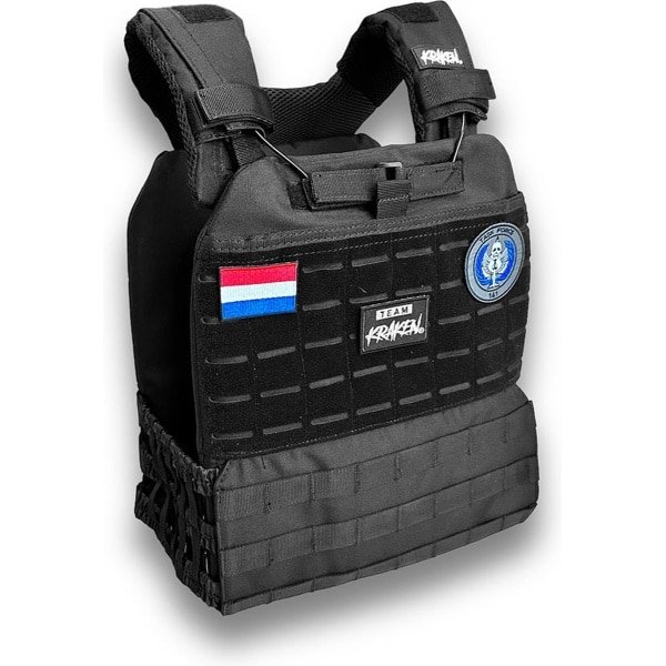 KRAKEN Weight Vest Plate Carrier 20 KG | Gewichtsvest Verstelbaar Gewicht met Platen | Adjustable Fitness Weighted Vest | Krachttraining, Crossfit, Calisthenics Trainingsvest 20KG | Tactical PREMIUM Weightvest | ideaal voor Thuis- en Gym Training