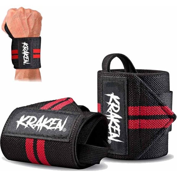 KRAKEN Wrist Wraps | Pols Ondersteuning geschikt voor Fitness | Crossfit | Krachttraining | Polsbrace voor Heren en Dames | Polssteun | Polsbandage | Polsbanden | Lifting Straps | Powerlifting | Gewichtheffen | Bootcamp | Yoga | Polsband
