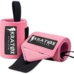 KRAT⌀X 2 Stuks Wrist Wraps - Polsbrace - Polsbandage - Krachtraining - Polsbescherming - Fitness & Crossfit - Roze