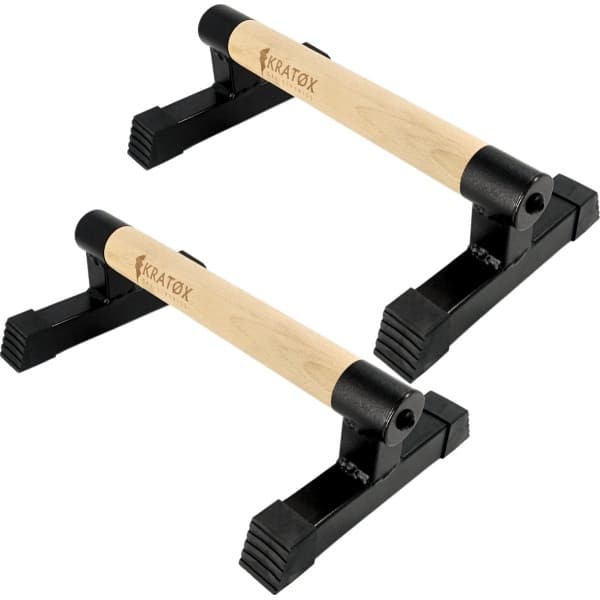 KRAT⌀X Parallettes 33 cm Push up Bars - Calisthenics - Push up grips - parallettes hout - Opdruksteunen - Opdruk steunen - Opdrukken - Dip bars - Fitness - Crossfit