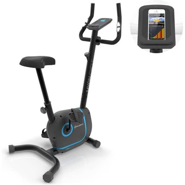 Klarfit Myon Cycle hometrainer - Fitness fiets - 8 standen - Cardio bike met trainingscomputer - Magnetisch remsysteem - 12kg vliegwielmassa - SmartCardio Studio met tablethouder en Kinomap-app