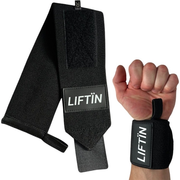 LIFTIN® - Wrist Wrap - Fitness wrap - Wrist Wraps - Crossfit - 2 stuks - Zwart