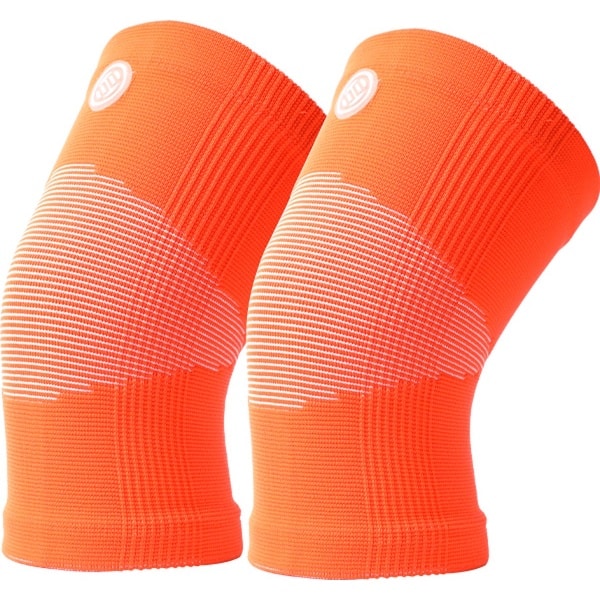 LUXIAOJUN 2 Stuks Premium Knie Brace voor Fitness, CrossFit & Sporten - Knieband - Braces - 7 mm - Oranje -XXL