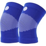 LUXIAOJUN 2 Stuks Premium Knie Brace voor Fitness, CrossFit & Sporten - Knieband - Braces - 7 mm - blauw - L