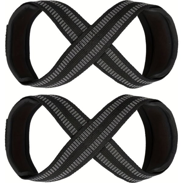 Livano Wrist Wraps - Lifting Straps - Crossfit Grips - Polsband - Krachttraining - Fitness - Deadlift - 8 Vormig - Zwart