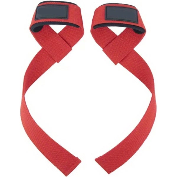 Livano Wrist Wraps - Lifting Straps - Crossfit Grips - Polsband - Krachttraining - Fitness - Deadlift - Rood