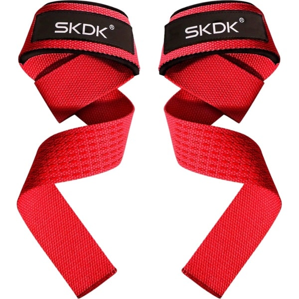 Livano Wrist Wraps - Lifting Straps - Crossfit Grips - Polsband - Krachttraining - Fitness - Deadlift - Sport - Rood