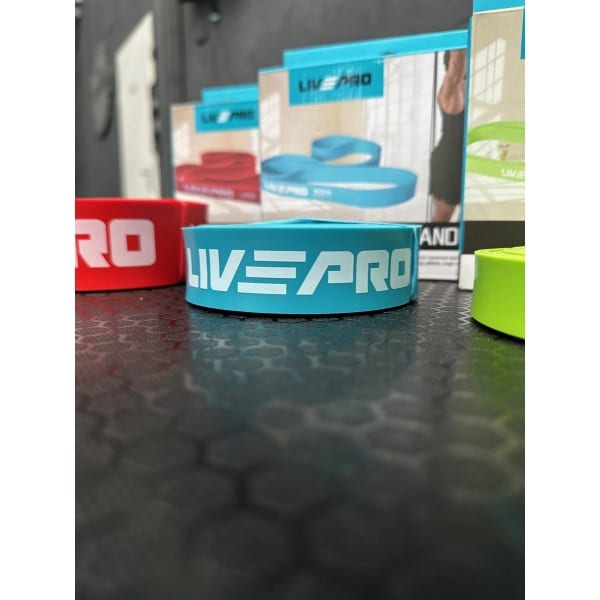 LivePro: Super band - Blauw - Medium 35-85lb - Weerstandsband | Elastiek Fitness Banden | Sport Elastieken Weerstanden | Fitness elastiek | Pull up | Crossfit | Powerlifting banden | Fitness | Workout