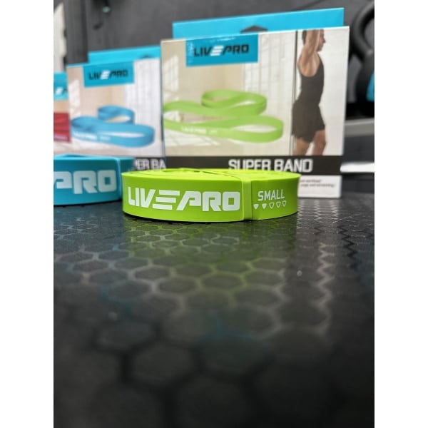 LivePro: Super band - Groen - Licht 25-65lb | Weerstandsband | Fitness Banden | Sport Elastieken verschillende Weerstanden | Fitness elastiek | Pull up | Crossfit | Powerlifting | Fitness | Workout