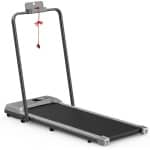 Loopband - Inklapbaar loopband Elektrisch met armleuningen, 1-8 km/u - met afstandsbediening en LCD-display - Walkingpad - Treadmill - Zilver