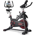 Lugia Hometrainer - Fitness Fiets - Led Display - Verstelbaar Zadel - 0-100% weerstand niveaus - Hartslagfunctie - Max 130kg - Extreem Stil