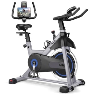 Lugia Hometrainer PRO Fiets - 15 KG Vliegwiel - Led Display met Hartslagmeter - Fitness Fiets - Verstelbaar Zadel - 0-100% weerstand niveaus - Max 150kg