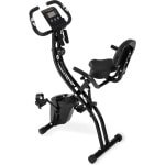 Luxari - X-Bike Pro - Hometrainer - Inklapbaar - Rugleuning - 10 verstelbare standen - Inclusief 2 Weerstandsbanden - Hartslagfunctie - Fitness Fiets