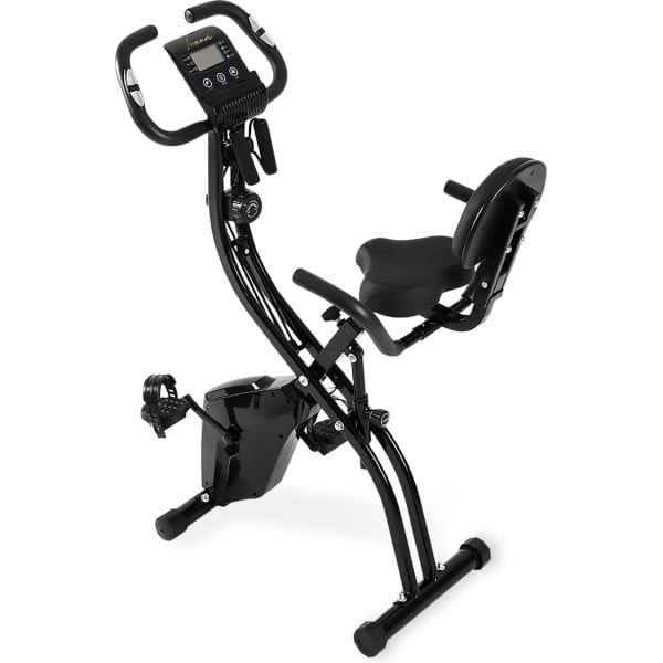 Luxari - X-Bike Pro - Hometrainer - Inklapbaar - Rugleuning - 10 verstelbare standen - Inclusief 2 Weerstandsbanden - Hartslagfunctie - Fitness Fiets