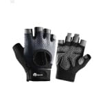 M sports - Fitnesshandschoenen - Sport & Fitness Handschoenen - Krachttraining - Crossfit Gloves - Grijs & Zwart - Maat XL