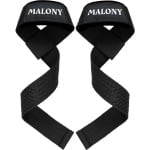 Malony Lifting Straps - Lifting Grips/Hooks - Lift Straps - Fitness, Crossfit & Krachttraining - Anti Slip - 2 Stuks - Zwart